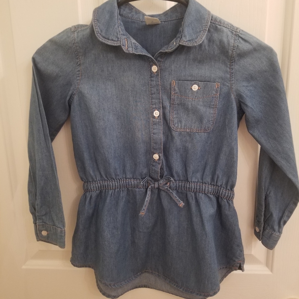 Girls cute denim long sleeve